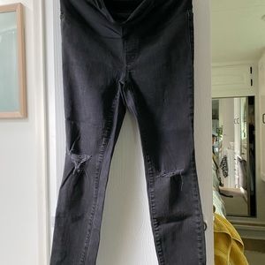 Madewell maternity distressed skinny jeans